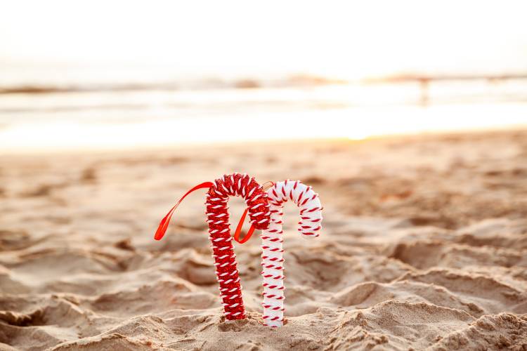christmas holiday season beach florida panama city beach