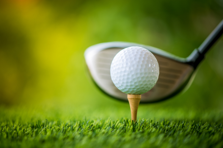 golf ball on tee