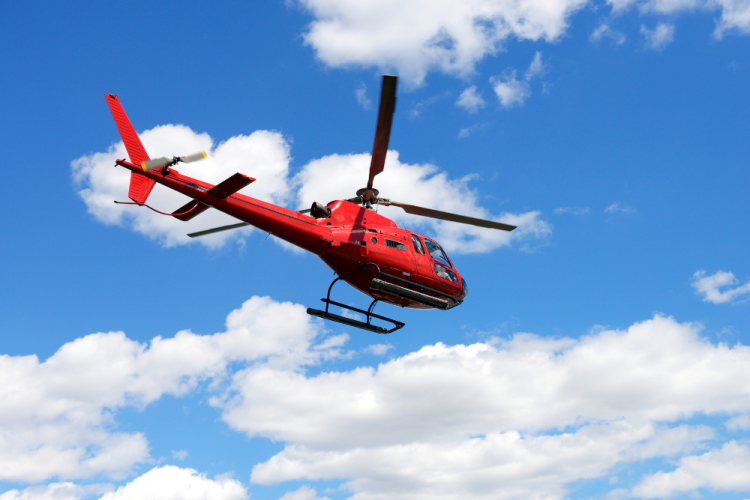 red tour helicopter