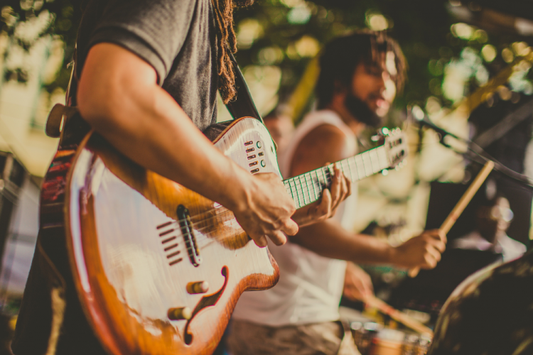 musicians on stage