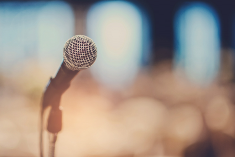 microphone on stage