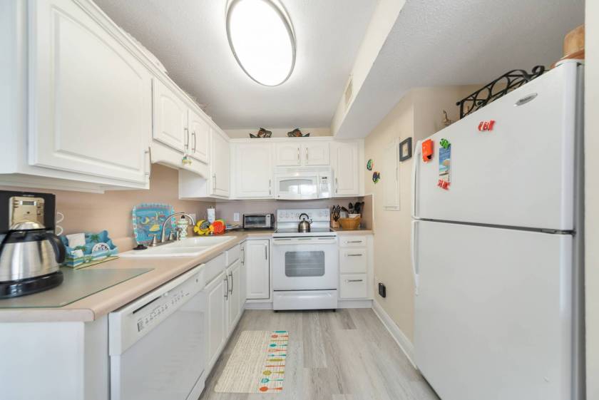 condo beach rental property kitchen