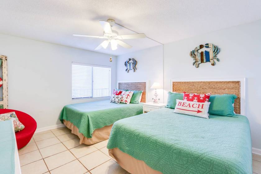 coastal bedroom in panama city beach vacation rental condo