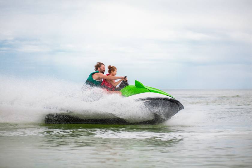 jetski waterski beach Panama City couple